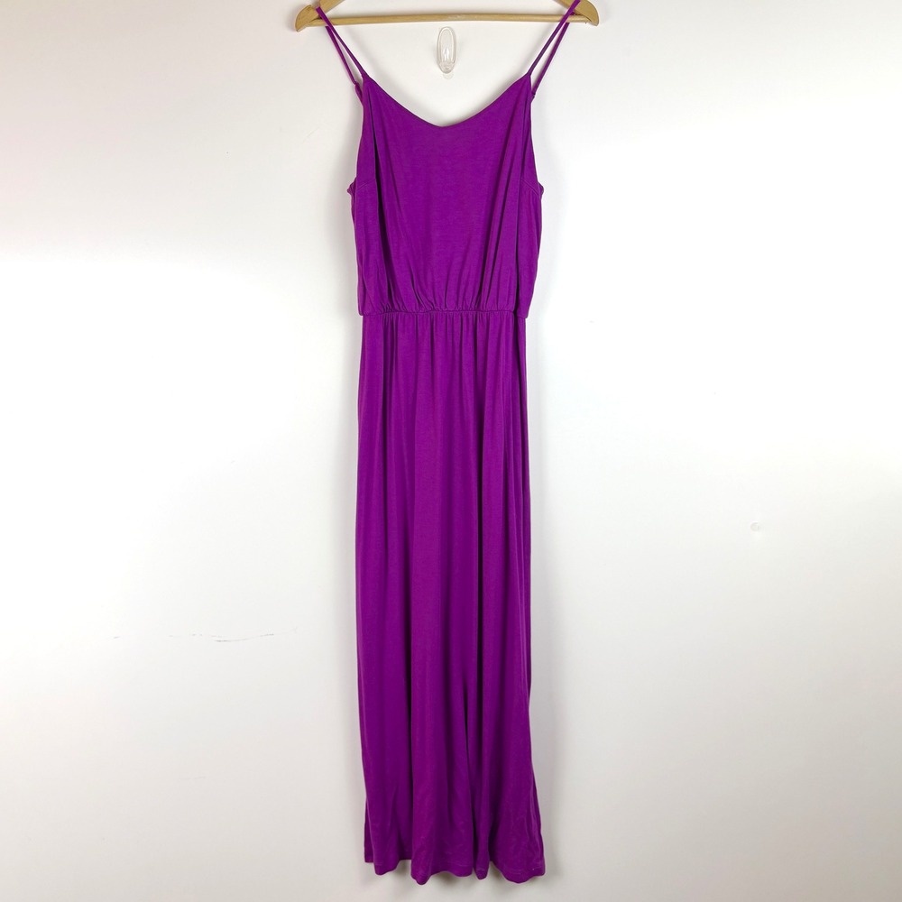 Gap Womens Purple Rayon Maxi Dress Sleeveless Elastic Waist Size S RN54023 - Picture 2 of 7